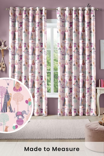 Sara Miller Pink Kids Circus Made To Measure Curtains (C00101) | £91