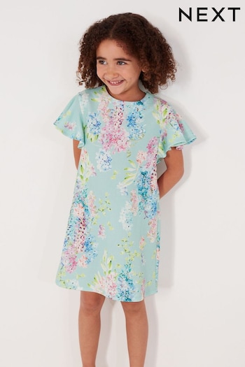 Mint Green/Blue/Soft Pink Floral Occasion Dress (1.5-16yrs) (C00479) | £14 - £20