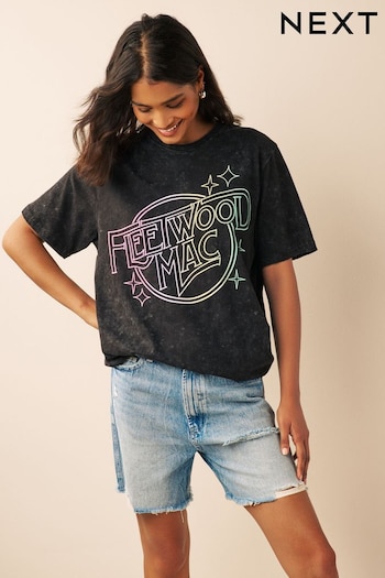 Charcoal Grey License Fleetwood Mac Band T-Shirt (C00668) | £25