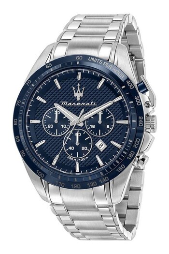 Maserati Gents Silver Tone Traguardo Watch (C00760) | £279