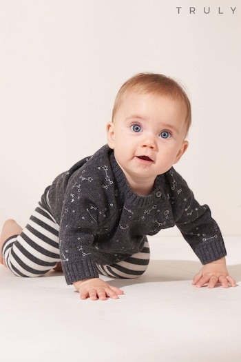 Truly Baby Grey Constellation Jumper And Leggings Set (C00958) | £48