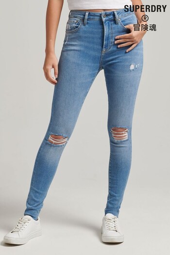 Superdry Blue Vintage High Rise Skinny Denim Jeans puffer (C00985) | £65