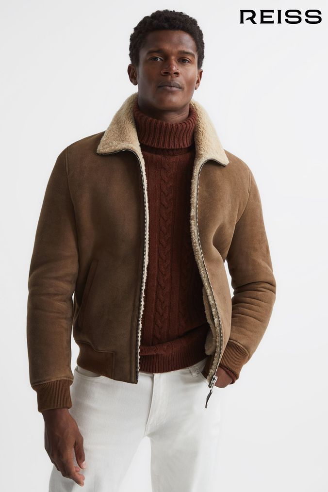 Mens bomber jacket wool hotsell