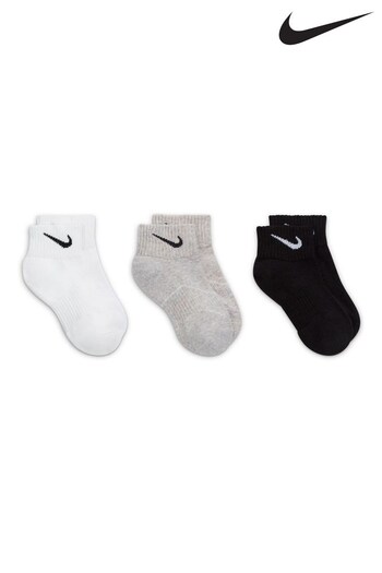 Nike Natural Kids No Show Crew Socks 3 Pairs (C01103) | £12