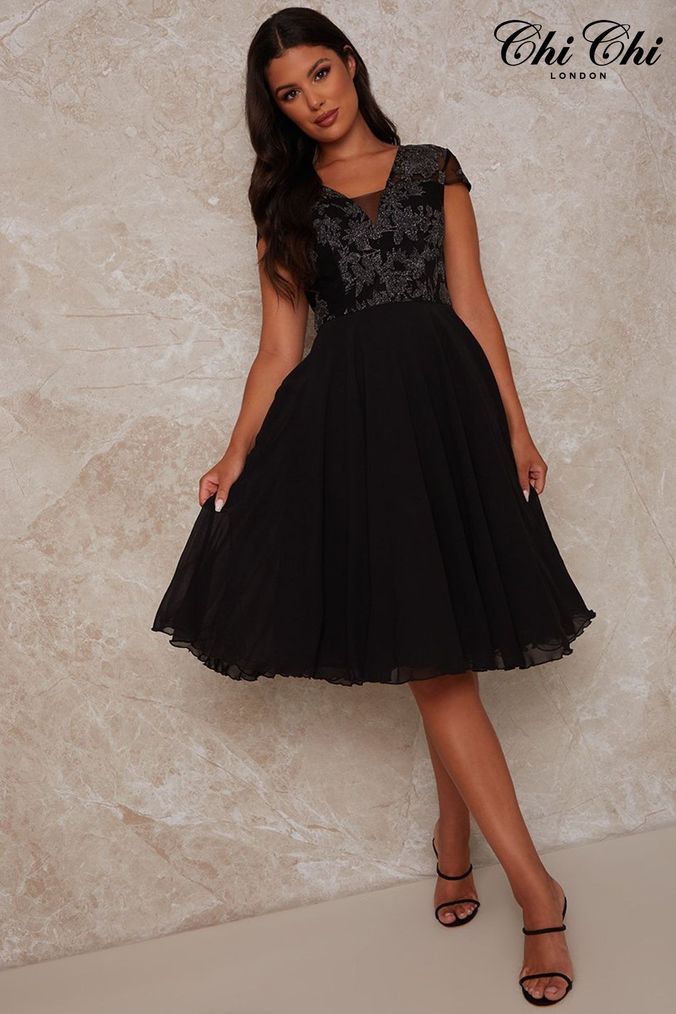 Women s Black Chi Chi London Dresses Next Official Site