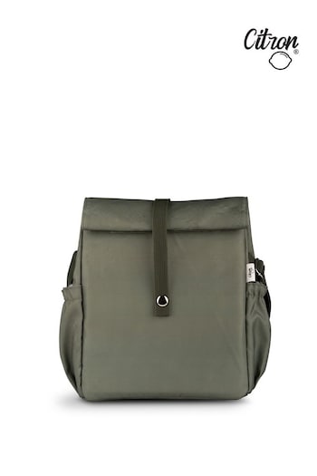 Citron Olive Green Insulated Roll-Up Lunch Bag (C01234) | £25