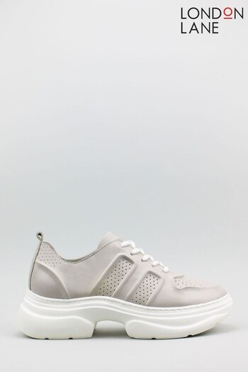 London Lane Natural Style Hammersmith Premium Leather Trainers (C01422) | £90