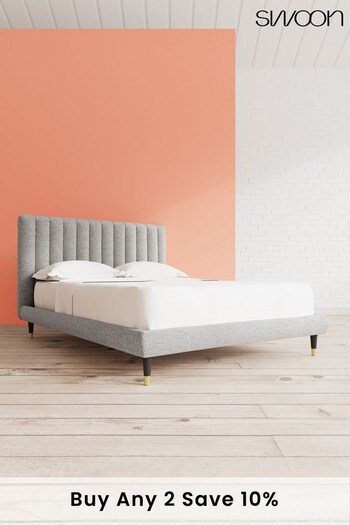 Swoon Houseweave Thunder Grey Porlock Bed (C01485) | £879 - £989