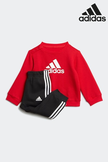 adidas Red Infant Badge of Sport Jogger Set (C02057) | £28