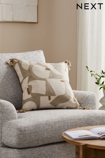 Natural 50 x 50cm Soft Minimal Abstract Cushion (C02174) | £20