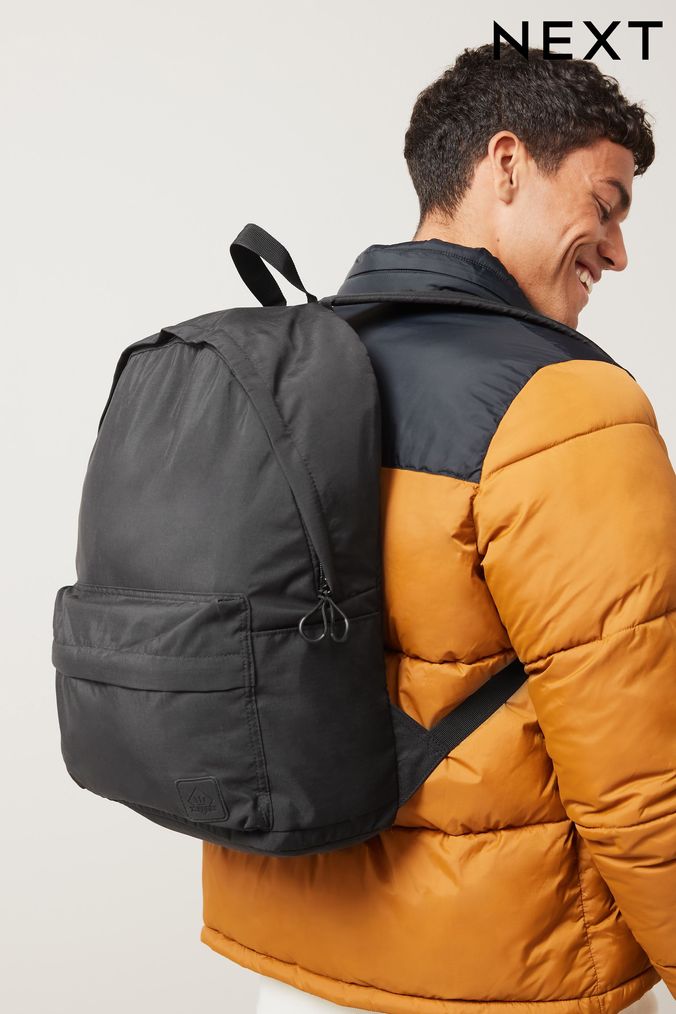 Black rucksack mens discount
