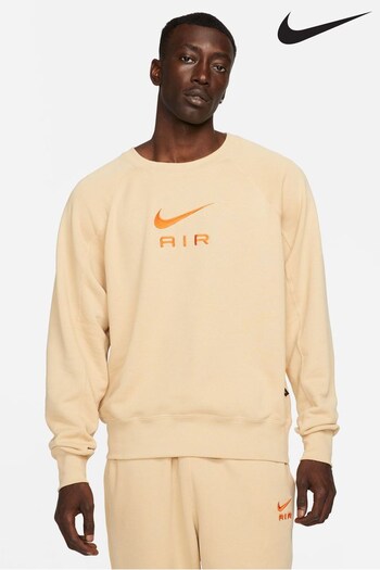 Nike Brown Air French Terry Crew Sweatshirt (C02270) | £70