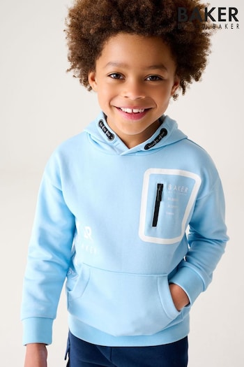 Baker by Ted Baker Blue Graphic Hoodie (C02273) | £30 - £35