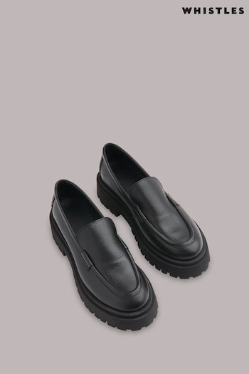 Whistles Aerton Chunky Black Loafers (C02335) | £159