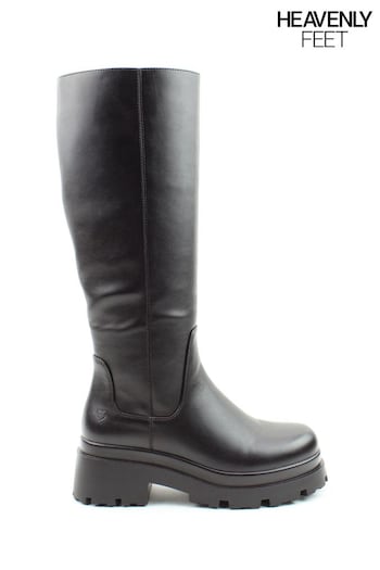 Heavenly Feet	Black Style Raven Vegan Friendly Tall Boots (C02498) | £70