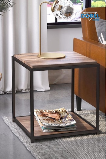 Queer Eye Natural Weathered Oak Woodgrain Finish Quincy Side Table (C02619) | £80