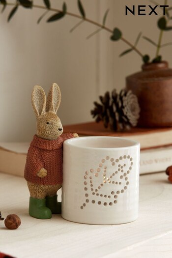 Brown Rosie The Rabbit Tealight Holder (C02640) | £10
