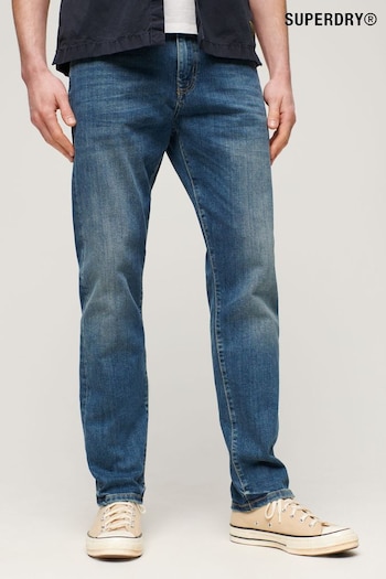 Superdry Blue Organic Cotton Slim Straight Jeans COUTURE (C02775) | £75