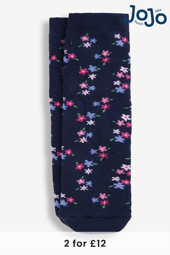 JoJo Maman Bébé Navy Floral Wellie Socks (C03099) | £9.50