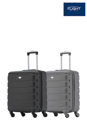 Flight Knight EasyJet Overhead 4 Wheel ABS Hard Case Cabin Carry On Suitcase 56x45x25cm  Set Of 2 (C03184) | £90