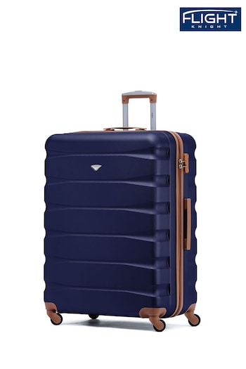 Flight Knight Large Hardcase Lightweight Check In Suitcase With 4 Wheels (C03211) | £80