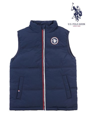 U.S. footwear-accessories Polo Assn. Blue Cosy Heavy Bellow Gilet (C03251) | £45 - £60