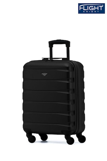 Flight Knight 55x40x20cm Ryanair Priority 4 Wheel ABS Hard Case Cabin Carry On Hand Black Luggage (C03310) | £50