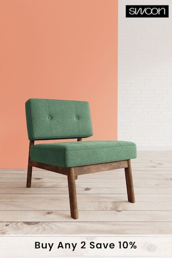 Swoon Smart Wool Hunter Green Aron Chair (C03432) | £659