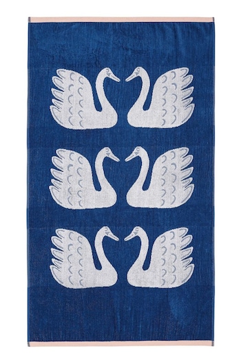 Scion Blue Swim Swam Swan Towel (C03549) | £12 - £44