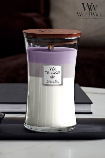 Woodwick Purple Trilogy Large Jar Amethyst Sky Candle (C03569) | £34