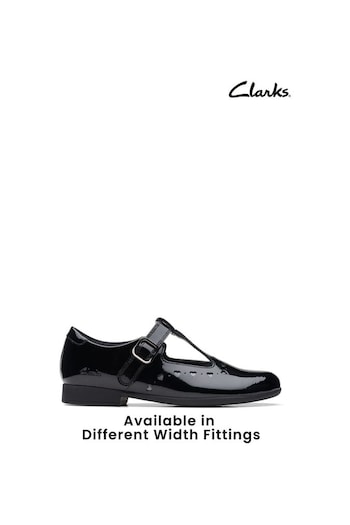 Clarks Black multi fit Pat Scala Dress Rosa Shoes (C03658) | £46