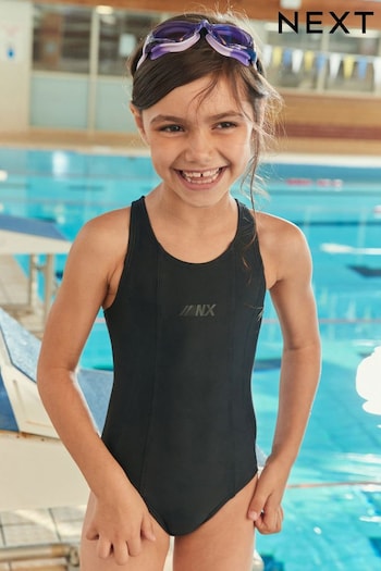 Black Norse Cross-Back Swimsuit (3-16yrs) (C03666) | £12 - £17