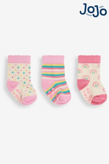 JoJo Maman Bébé Rainbow 3-Pack Socks (C03718) | £9.50