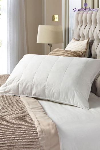 Slumberdown Luxury Cotton Quilted Touch White Pillow (C03840) | £24