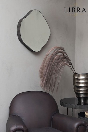 Libra Interiors Dark Brown Small Organic Curved Mirror (C03987) | £235