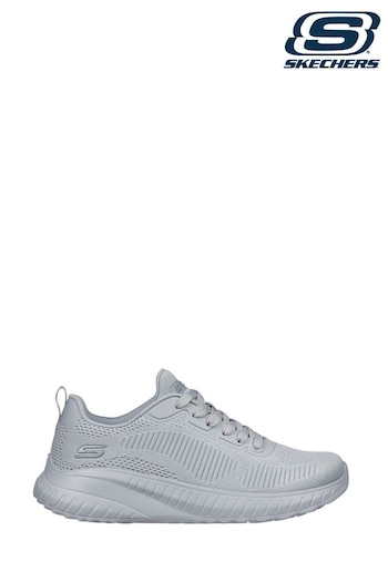 Skechers gypk Grey Wide Fit Ld99s Bobs Squad Chaos Face Off Trainers (C03996) | £59