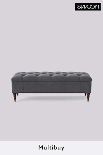 Swoon Smart Wool Anthracite Grey Plymouth Ottoman (C04180) | £480