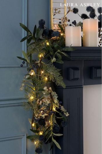 Laura Ashley Green Winter Lavender LED Garland (C04248) | £37