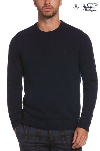 Original Penguin Blue Lambswool Sweater (C04256) | £75