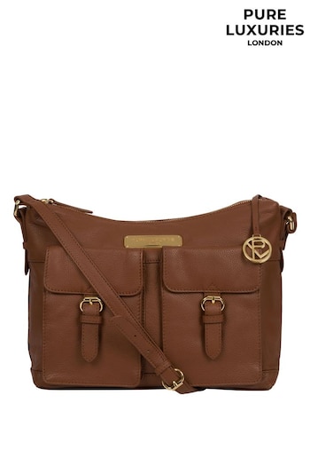 Pure Luxuries London Jenna Leather Shoulder Bag (C04270) | £69