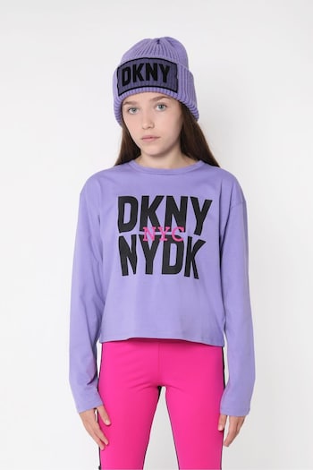 DKNY Girls Cotton Long Sleeve T-Shirt (C04274) | £19.50 - £22