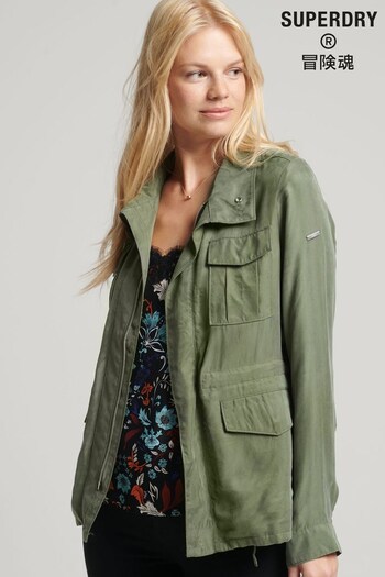 Superdry Green Cupro Womens M65 Jacket (C04292) | £80