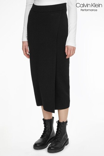 Calvin Klein Black Rib Fitted Skirt (C04465) | £140