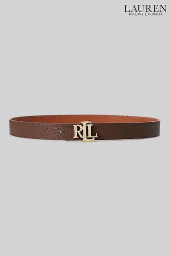 Lauren Ralph Lauren Large Brown Reversible Monogram Belt (C04572) | £79