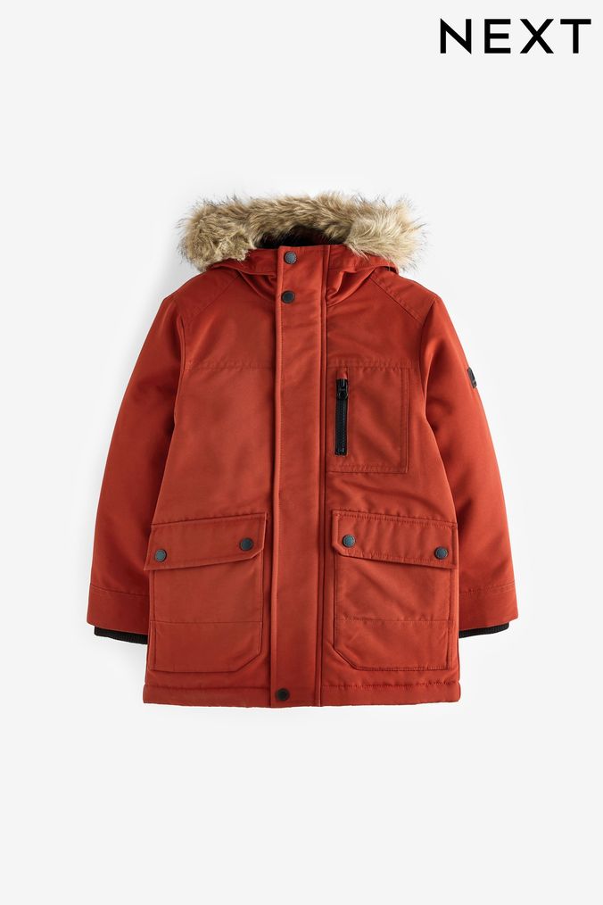 Next boys red coat outlet