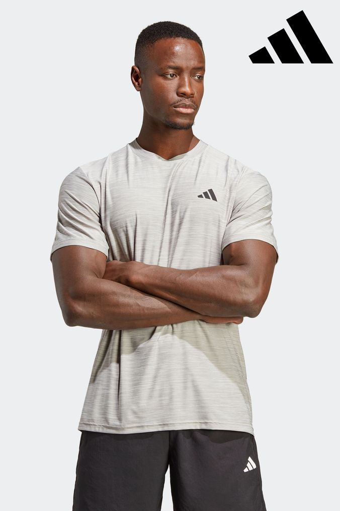 Grey adidas hot sale shirt mens