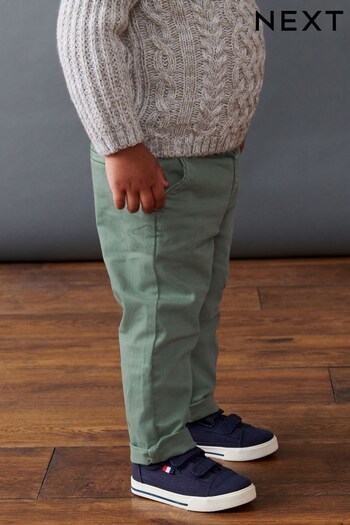 Sage Green Stretch Chino Trousers (3mths-7yrs) (C05050) | £11 - £13