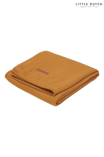 Little Dutch Yellow Pure Ochre Spice Cot Summer Blanket (C05080) | £50