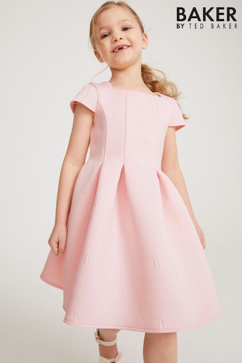 Baker by Ted Baker Pink Embossed Scuba Dress (C05186) | £41 - £46