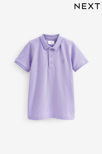 Lilac Purple Short Sleeve Jones Polo Shirt (3-16yrs) (C05226) | £7 - £12
